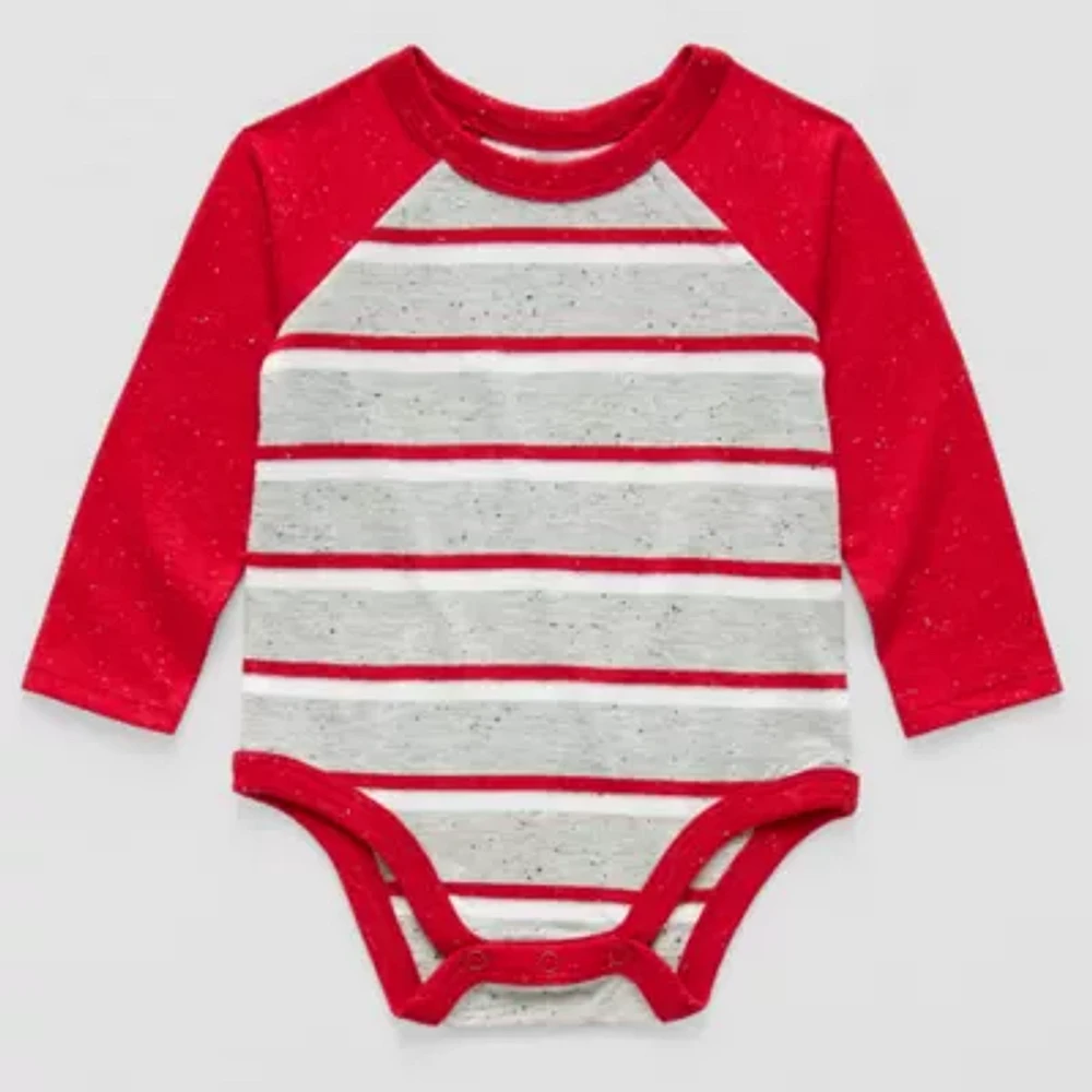 Okie Dokie Baby Boys Crew Neck Long Sleeve Bodysuit