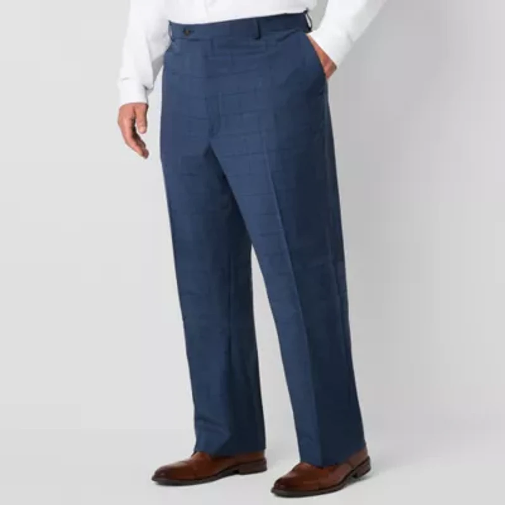 Stafford Coolmax Mens Big and Tall Stretch Fabric Classic Fit Flat Front Suit Pant