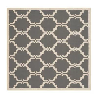 Safavieh Courtyard Collection Jobeth Geometric Indoor/Outdoor Square Area Rug