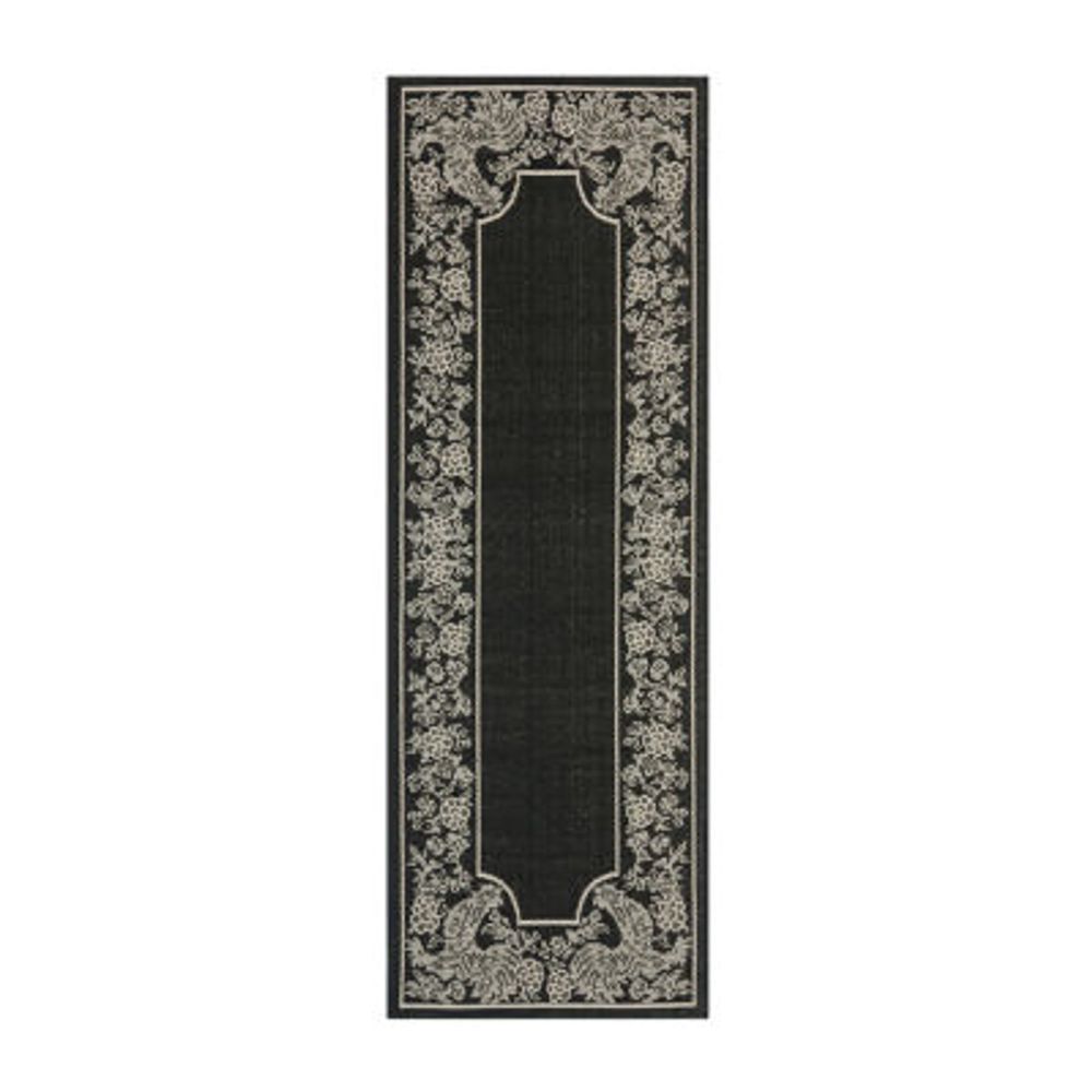 Safavieh Courtyard Collection Kestrel Oriental Indoor/Outdoor Runner Rug