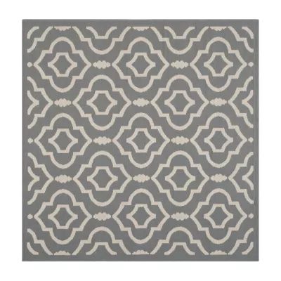 Safavieh Courtyard Collection Meryll Geometric Indoor/Outdoor Square Area Rug