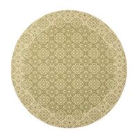 Safavieh Courtyard Collection Spots Oriental Indoor/Outdoor Round Area Rug