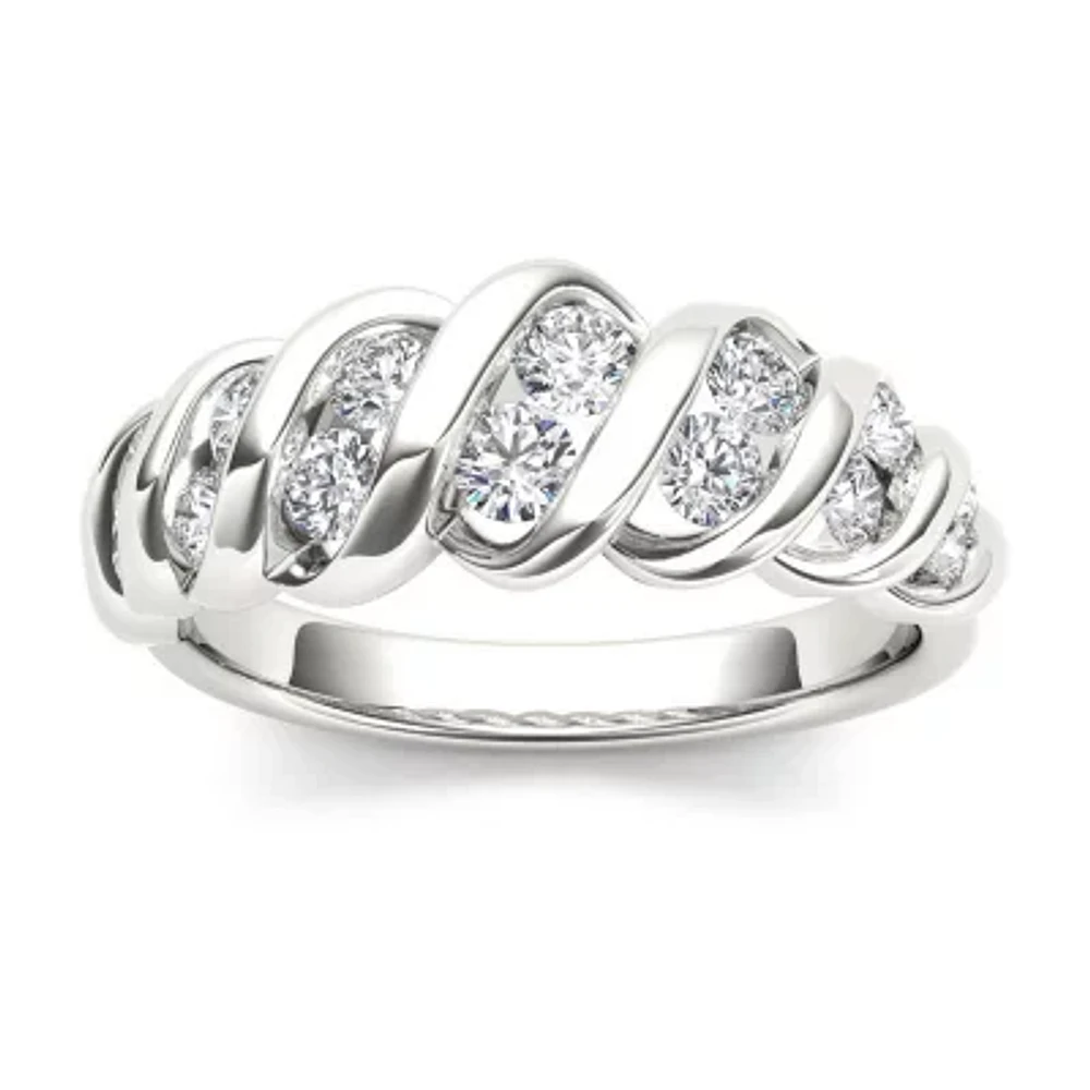 Womens 3.5MM 3/4 CT. T.W. Natural White Diamond 14K Gold Anniversary Wedding Band