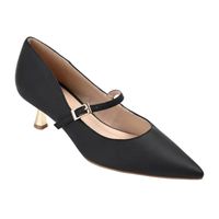 Journee Collection Manza Womens Pointed Closed Toe Spool Heel Pumps