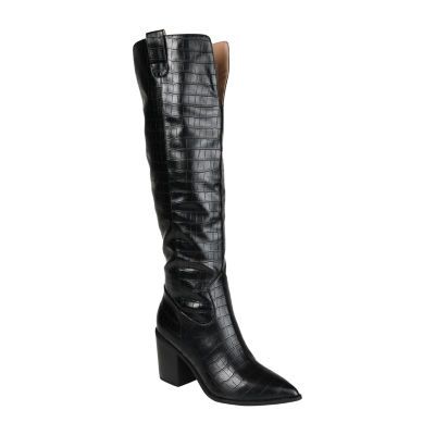 Journee Collection Womens Therese Stacked Heel Cowboy Boots