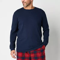 St. John's Bay Mens Long Sleeve Crew Neck Pajama Top