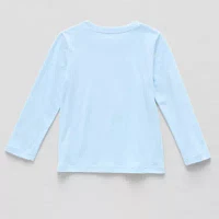 Okie Dokie Toddler & Little Boys Crew Neck Long Sleeve Regular Fit Graphic T-Shirt