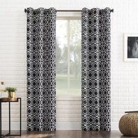 Sun Zero Barnett Trellis Grommet Top Energy Saving Blackout Single Curtain Panel
