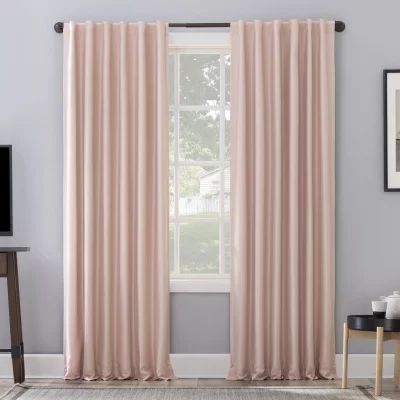 Sun Zero Evelina Faux Dupioni Silk Thermal Extreme Back Tab Energy Saving 100% Blackout Single Curtain Panel