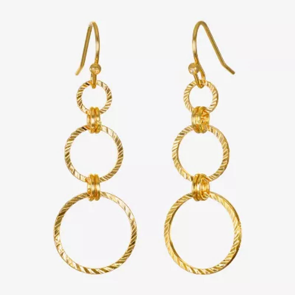 Bijoux Bar Delicates Delicates Tri Tone Womens Drop Earrings