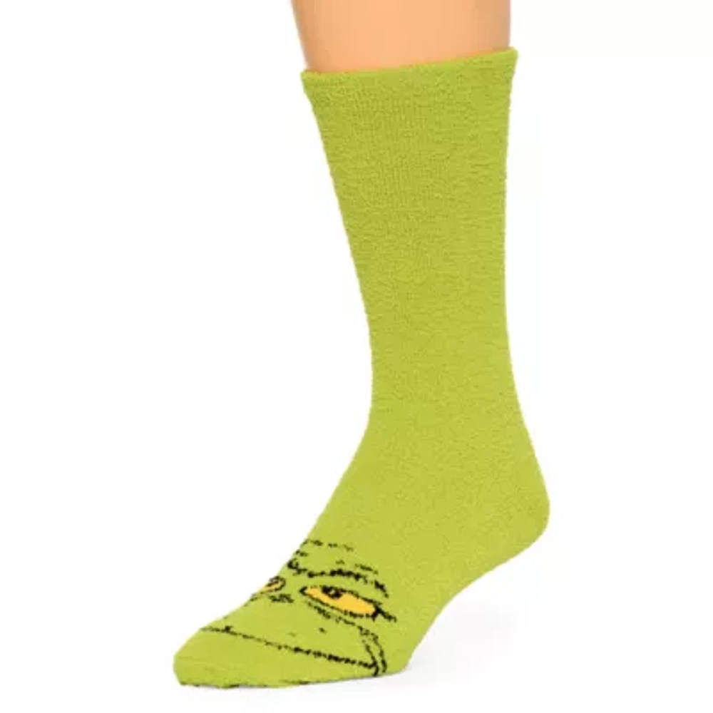 Unisex Adult 1 Pair Dr. Seuss Grinch Crew Socks
