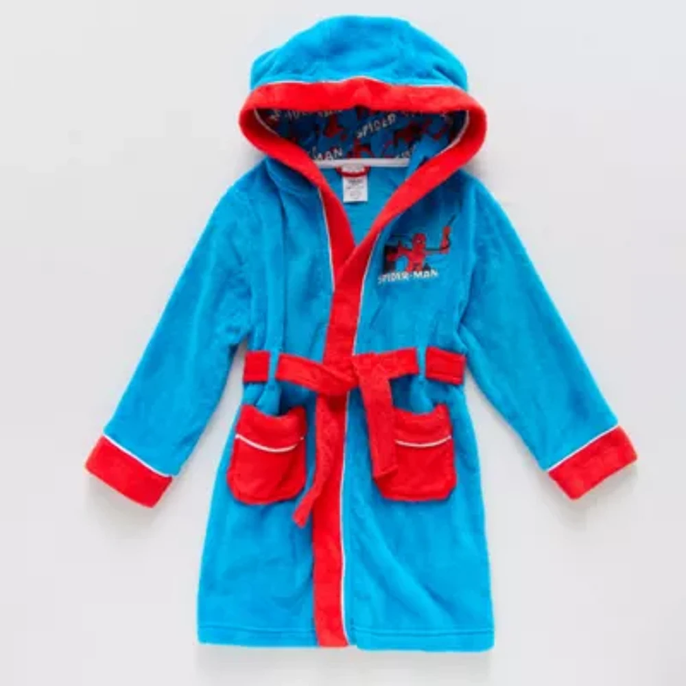 Disney Collection Little & Big Kid Boys Mid Length Long Sleeve Spiderman Robe