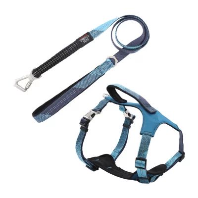 Pet Life Geo-Prene' 2-In-1 Shock Absorbing Neoprene Padded Reflective Leash Dog Harness
