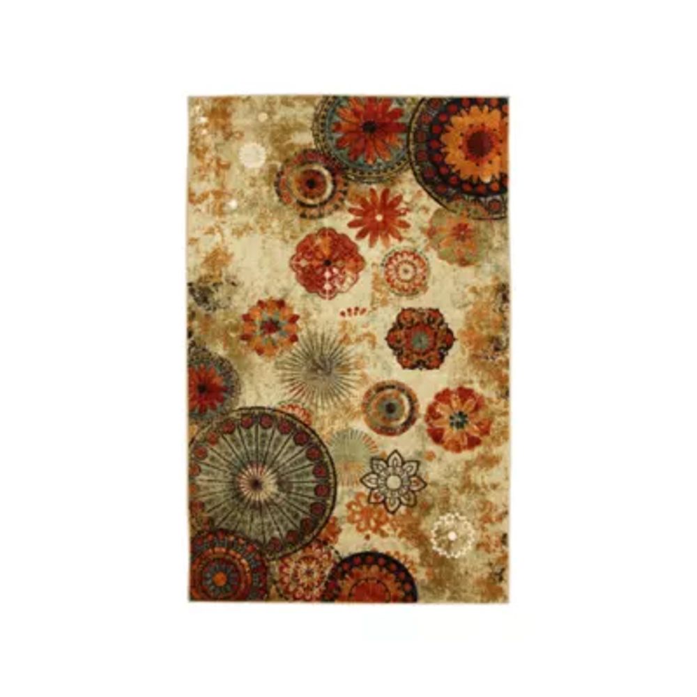 Mohawk Home Strata Caravan Medallion Abstract Printed Indoor Rectangular Accent Rug