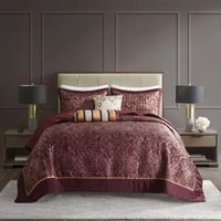 Madison Park Whitman 5 Piece Reversible Jacquard Bedspread Set