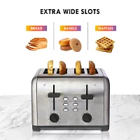 Kenmore 4-Slice Stainless Steel Toaster- Dual Controls- Wide Slot