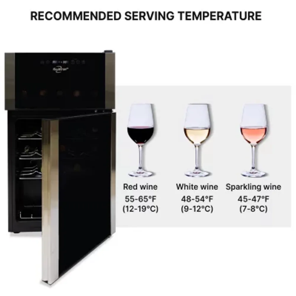 Koolatron 29 Bottle Dual Zone Wine Cooler Freestanding Wine Fridge