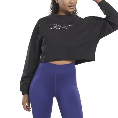 Reebok Womens Crew Neck Long Sleeve Active T-Shirt