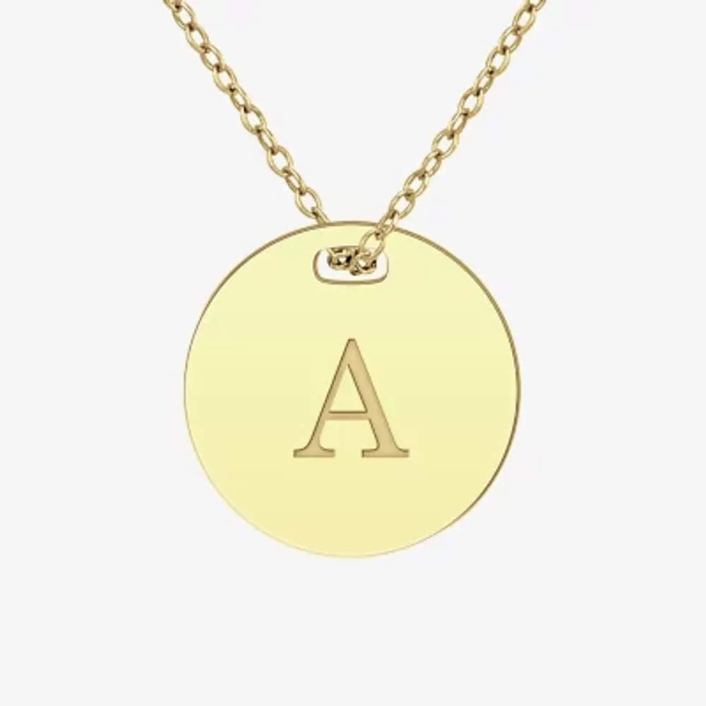 Womens 24K Gold Over Silver 18 Inch Pendant Necklace