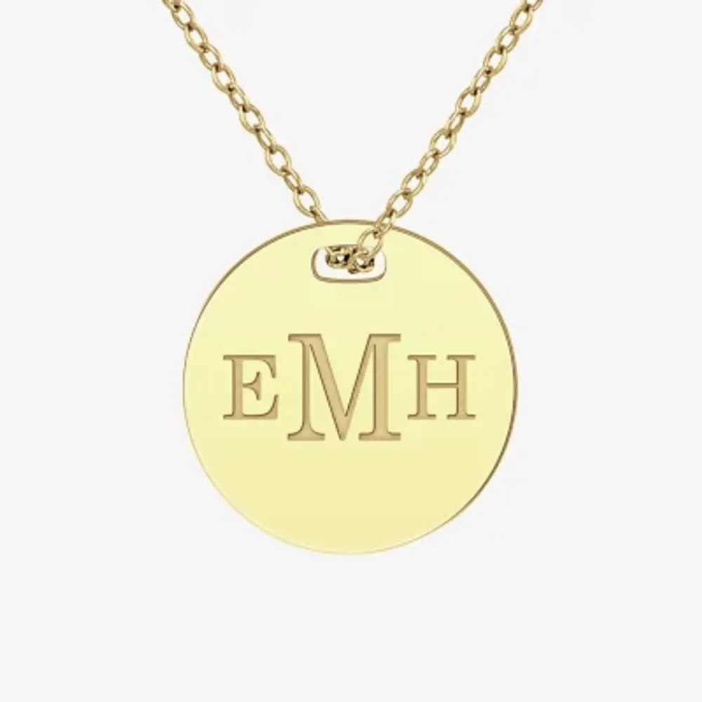 Womens 24K Gold Over Silver 18 Inch Pendant Necklace