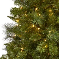 Nearly Natural Faux Foot Pre-Lit Spruce Christmas Tree