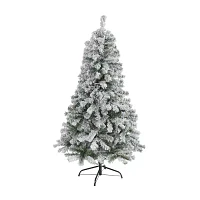 Nearly Natural Flocked 5 Foot Spruce Christmas Tree