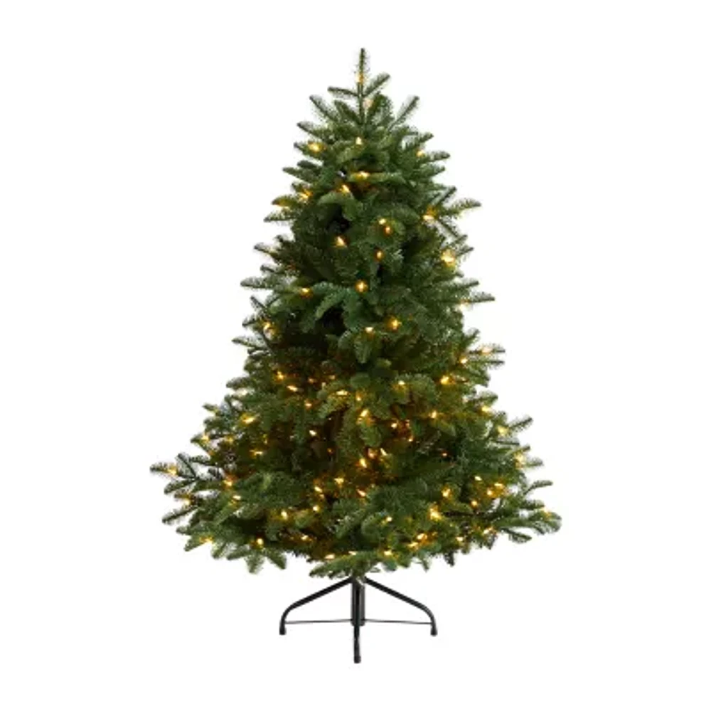 Nearly Natural Faux 4 Foot Pre-Lit Spruce Christmas Tree