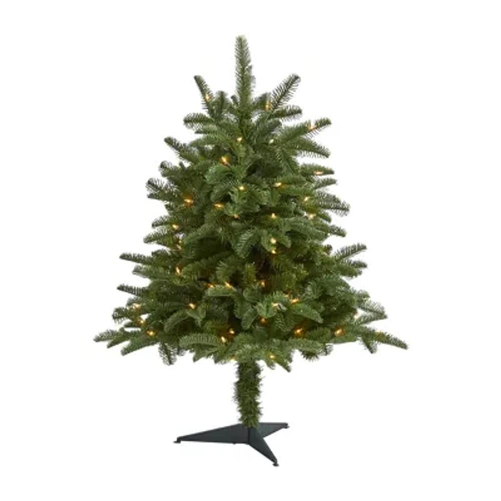 Nearly Natural Faux Foot Pre-Lit Spruce Christmas Tree