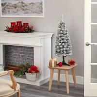 Nearly Natural Faux 3 Foot Pre-Lit Christmas Tree