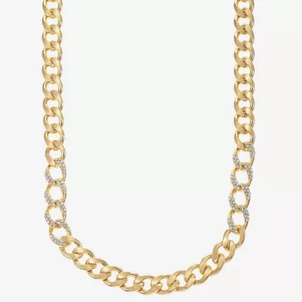 Bijoux Bar Gold Tone Womens 18 Inch Link Chain Necklace