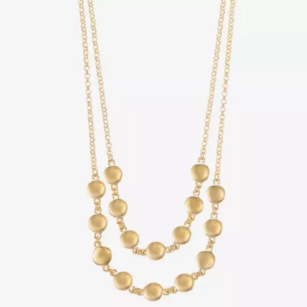 Liz Claiborne Layered Womens 17 Inch Strand Necklace