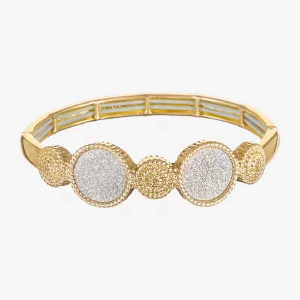 Monet Jewelry Two Tone Womens Round Bangle Bracelet