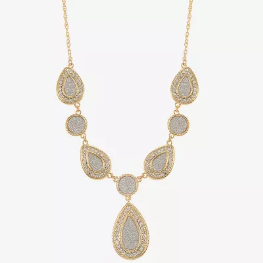 Monet Jewelry Womens Glass 18 Inch Y Necklace