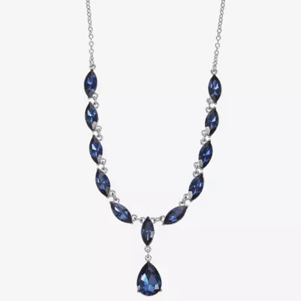 Monet Jewelry Womens Red Glass 17 Inch Y Necklace