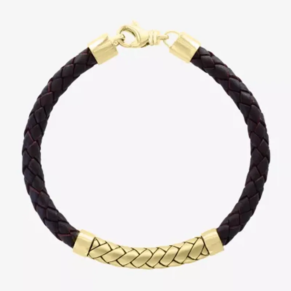 Effy Mens 14K Gold Over Silver Cord Bracelet