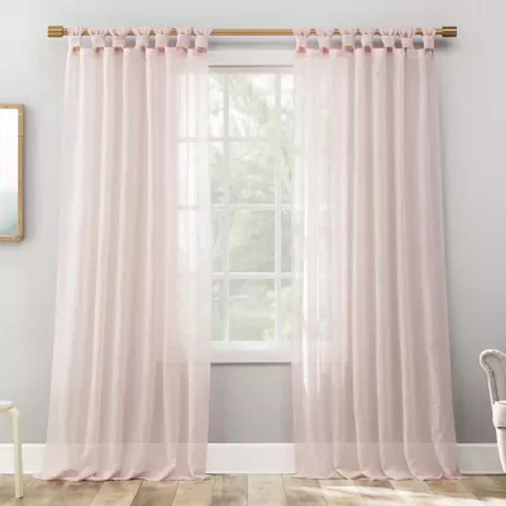 No 918 Krista Tab Top Sheer Single Curtain Panel