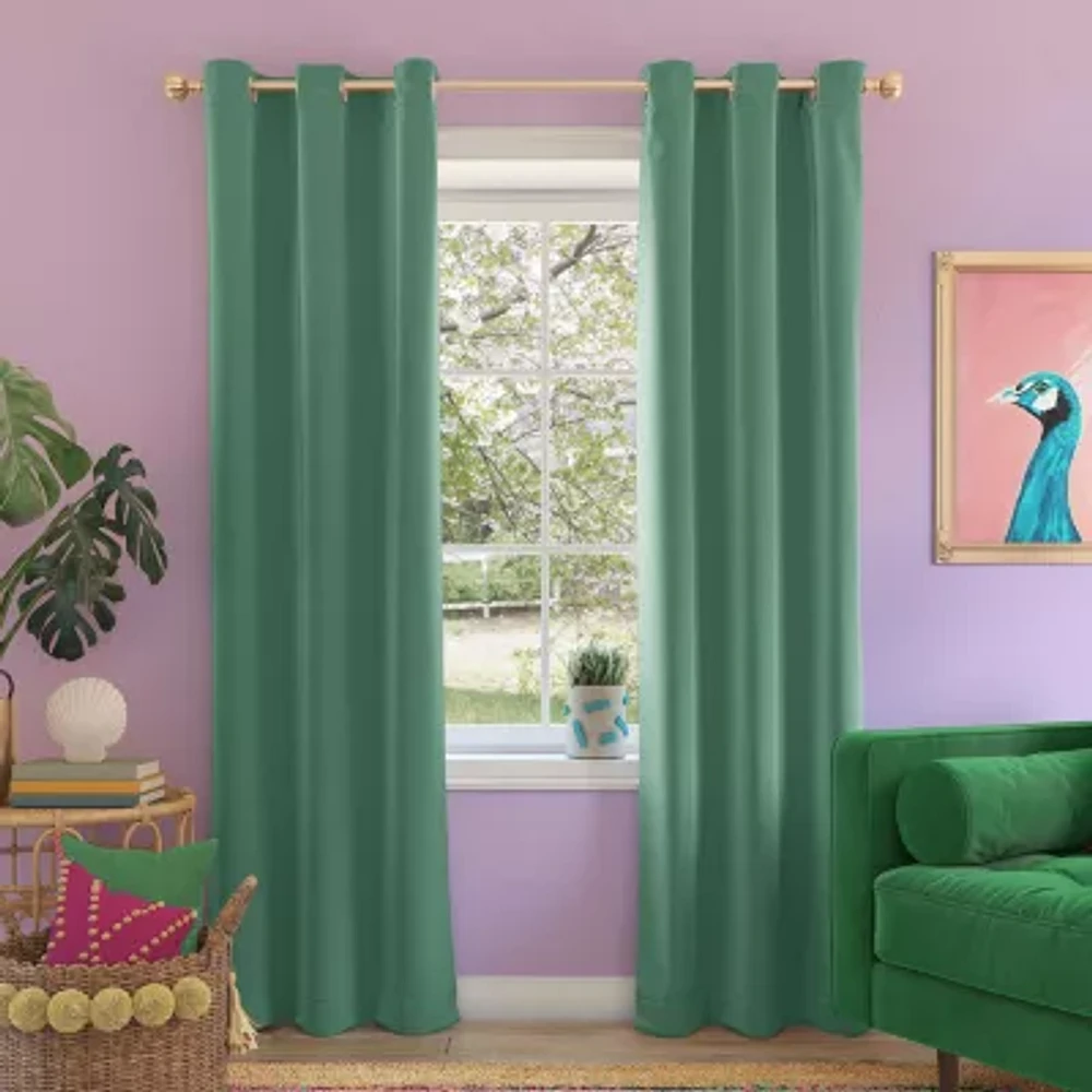 Sun Zero Riley Grommet Top Energy Saving Blackout Single Curtain Panel