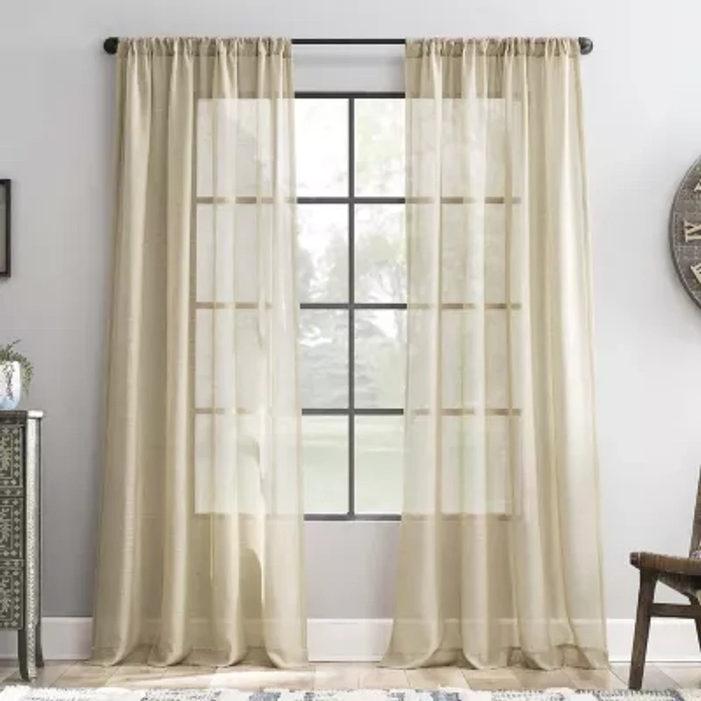 Archaeo Akari Rod Pocket Light-Filtering Single Curtain Panel