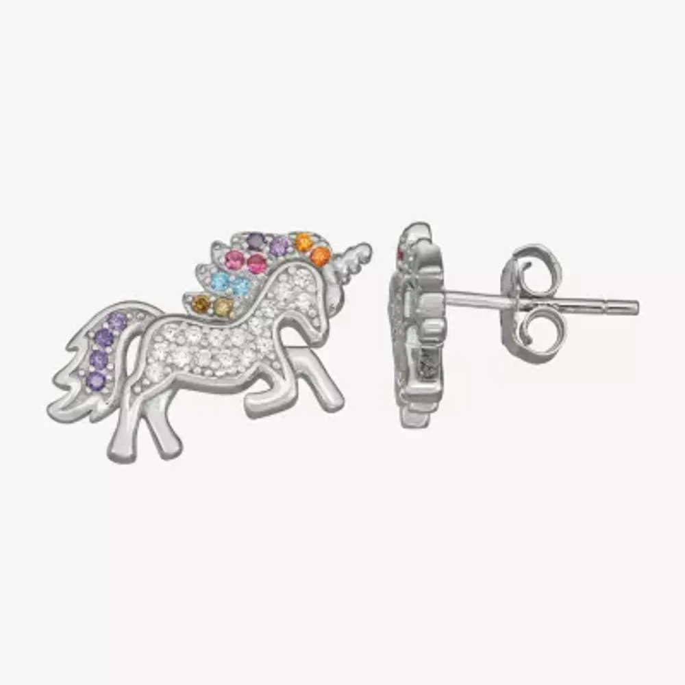 3/8 CT. Cubic Zirconia Sterling Silver 19mm Stud Earrings