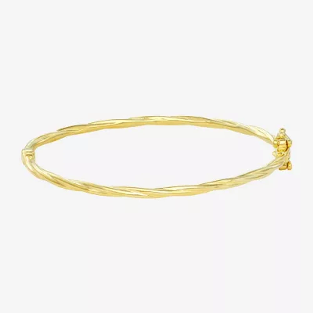 Girls 14K Gold Over Silver Bangle Bracelet