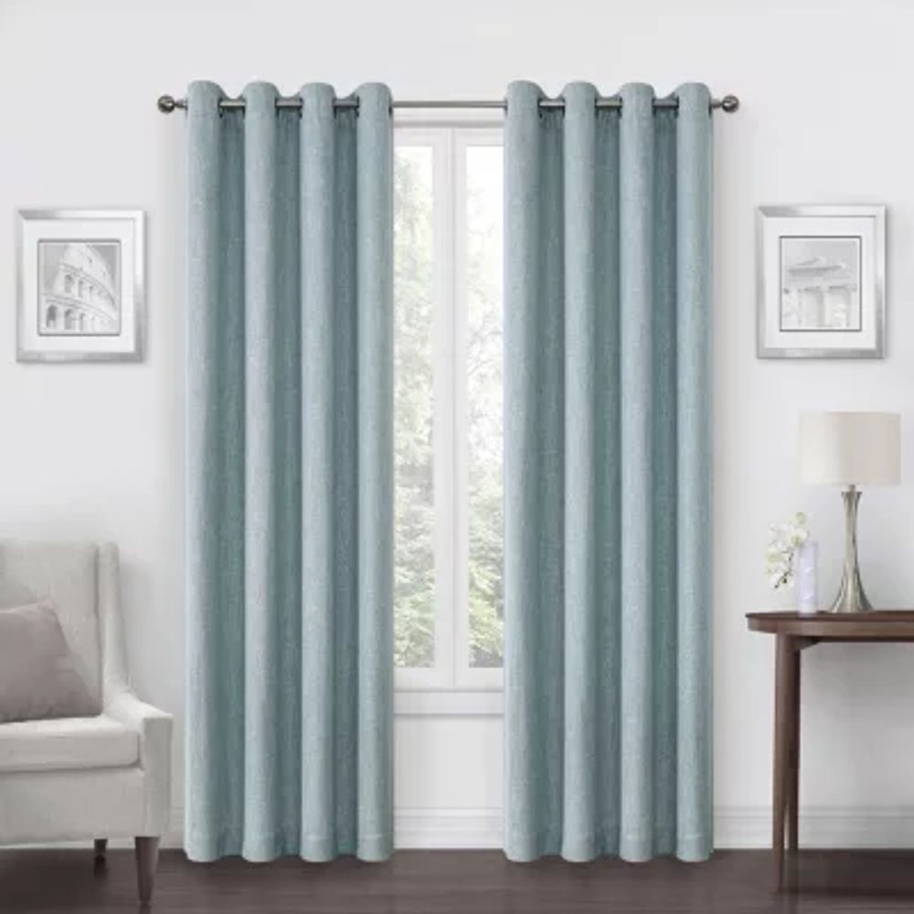 Max Blackout Campbell Grommet Top Energy Saving 100% Single Curtain Panel