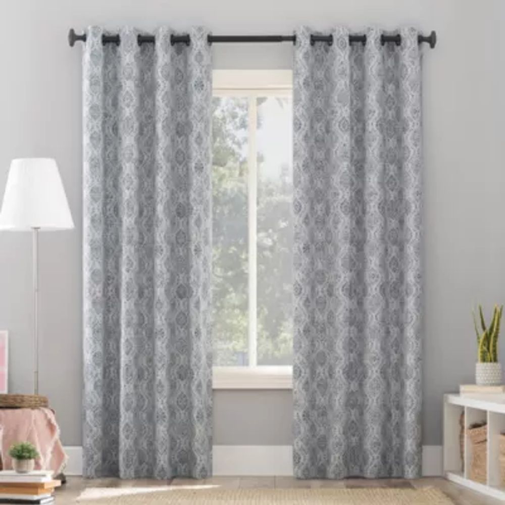 Sun Zero Delfina Grommet Top Energy Saving 100% Blackout Single Curtain Panel