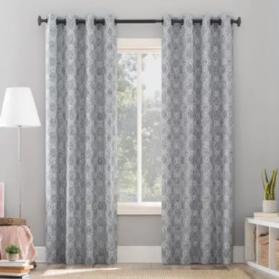 Sun Zero Delfina Grommet Top Energy Saving 100% Blackout Single Curtain Panel