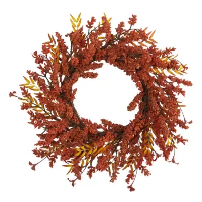 Nearly Natural Harvest Berry Wreath
