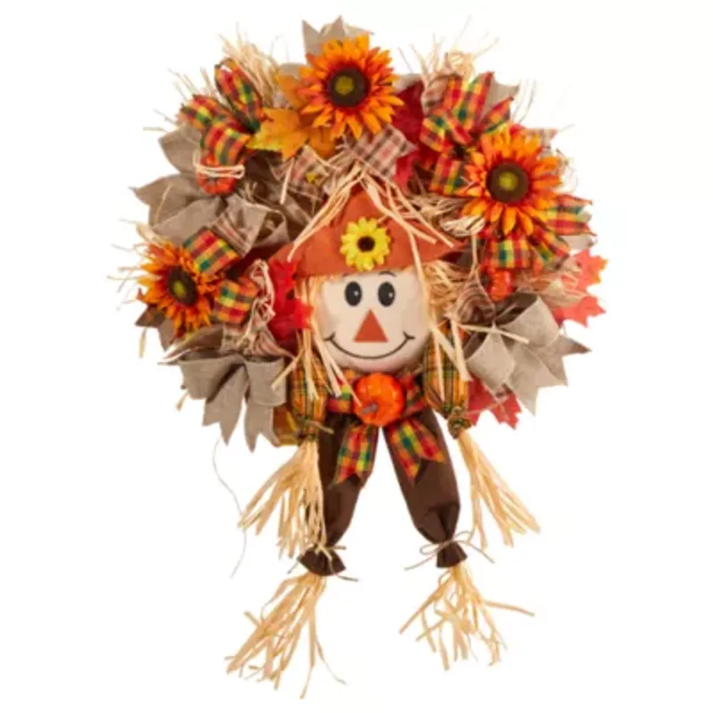 Nearly Natural "30"" Scarecrow Faux" Wreath