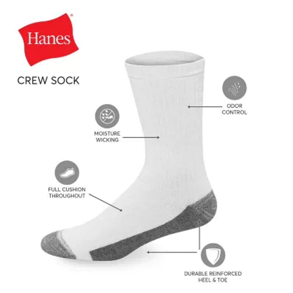 Hanes Ultimate Mens 6 Pair Crew Socks