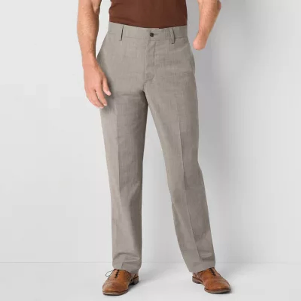 Stafford Coolmax All Season Mobility Mens Adaptive Classic Fit Flat Front Suit Pant