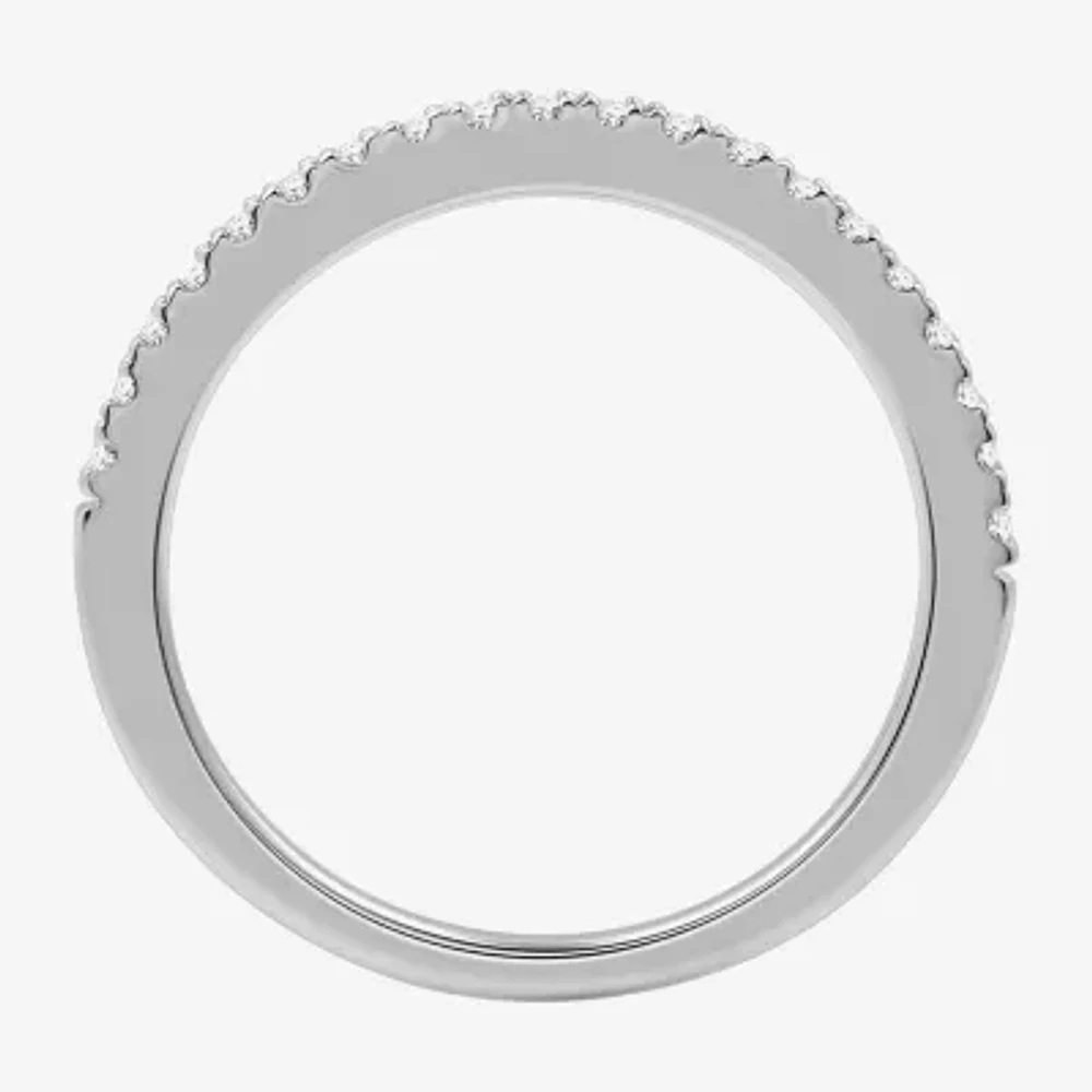 I Said Yes (G / Si1-Si2) Womens 1 1/4 CT. T.W. Lab Grown White Diamond Sterling Silver Oval Side Stone Solitaire Bridal Set