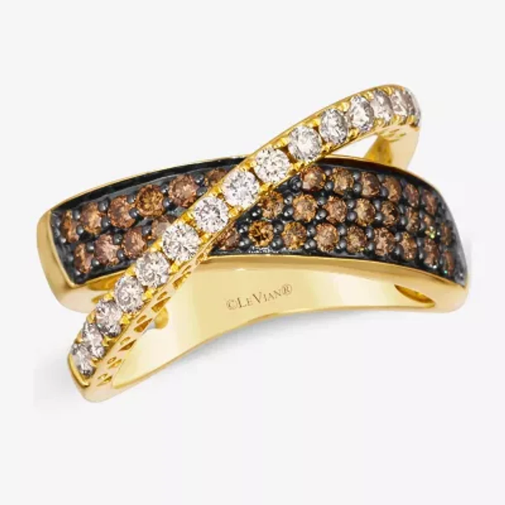 Le Vian® Ring featuring 1/2 CT. Nude Diamonds™ 5/8 Chocolate Diamonds® set 14K Honey or Strawberry Gold™