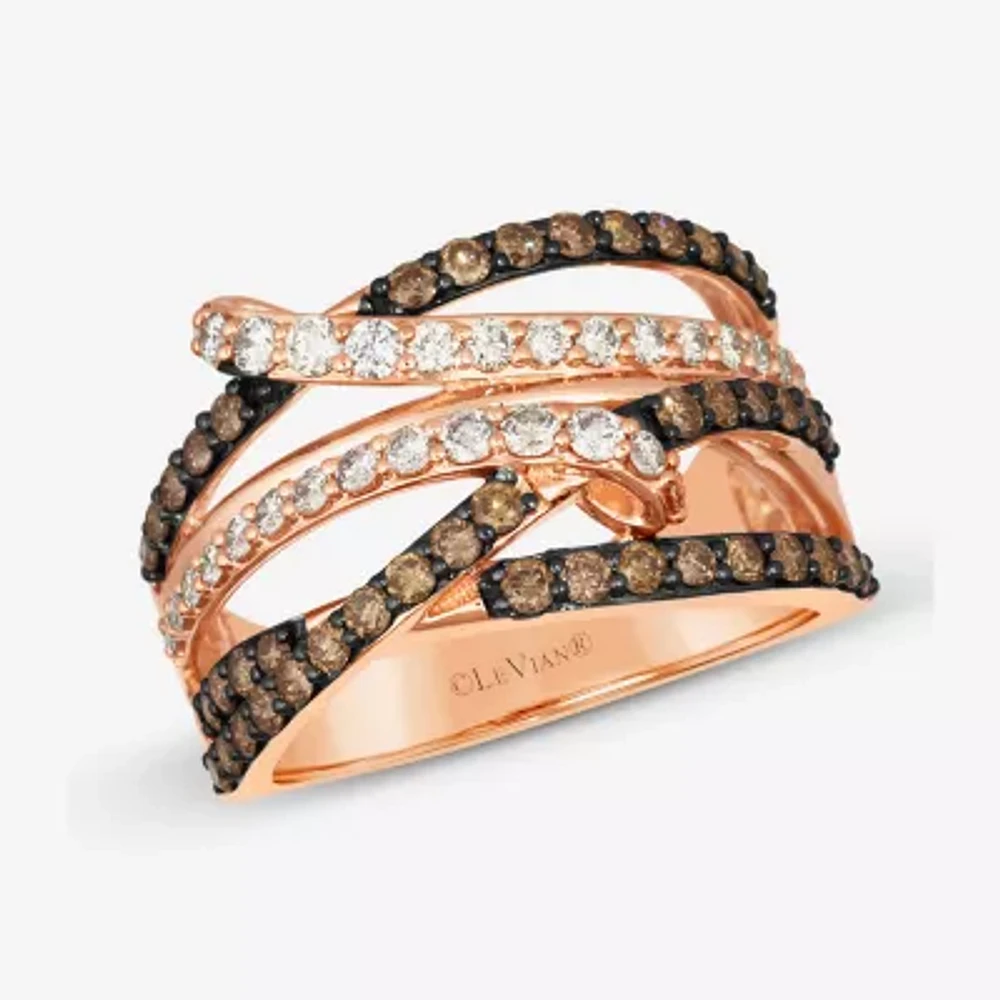 Le Vian® Ring featuring 1/2 CT. Nude Diamonds™ 5/8 Chocolate Diamonds® set 14K Strawberry Gold®